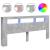 Tăblie de pat cu LED, gri beton, 220x18,5x103,5 cm, lemn GartenMobel Dekor
