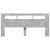 Tăblie de pat cu LED, gri beton, 220x18,5x103,5 cm, lemn GartenMobel Dekor