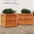 Jardiniere de grădină, 2 buc., maro ceruit, lemn masiv de pin GartenMobel Dekor