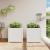 Jardiniere de grădină, 2 buc., alb, lemn masiv de pin GartenMobel Dekor