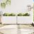 Jardiniere de grădină, 2 buc., alb, lemn masiv de pin GartenMobel Dekor