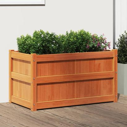 Jardinieră de grădină, maro ceruit, 90x50x50 cm, lemn masiv pin GartenMobel Dekor