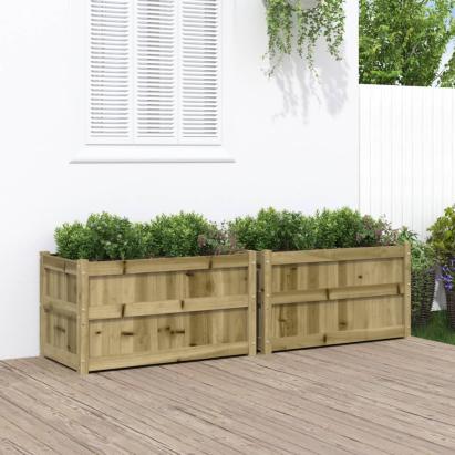 Jardiniere de gradina , 2 buc., lemn de pin impregnat GartenMobel Dekor