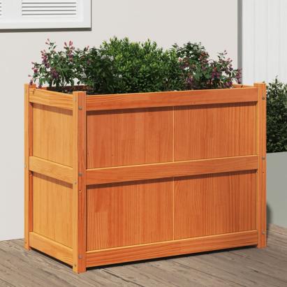 Jardinieră de grădină, maro ceruit, 90x50x70 cm, lemn masiv pin GartenMobel Dekor