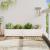Jardinieră de grădină, alb, 150x31x31 cm, lemn masiv de pin GartenMobel Dekor
