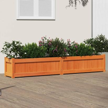 Jardinieră de grădină, maro ceruit, 180x31x31 cm lemn masiv pin GartenMobel Dekor