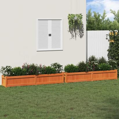 Jardiniere de grădină, 2 buc., maro ceruit, lemn masiv de pin GartenMobel Dekor
