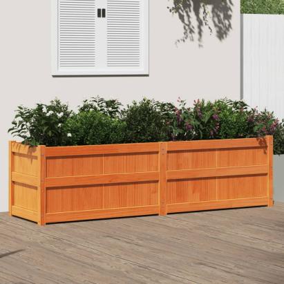 Jardinieră de grădină, maro ceruit, 180x50x50 cm lemn masiv pin GartenMobel Dekor