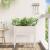 Jardinier de grădină cu picioare, alb, 70x31x70 cm, lemn masiv GartenMobel Dekor