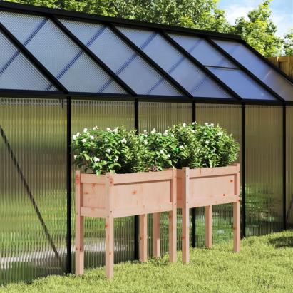 Jardiniere de grădină cu picioare, 2 buc., lemn masiv douglas GartenMobel Dekor