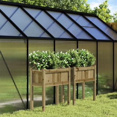Jardiniere de gradina cu picioare 2 buc. lemn de pin impregnat GartenMobel Dekor