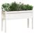 Jardinier de grădină cu picioare, alb, 110x31x70 cm, lemn masiv GartenMobel Dekor