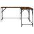 Birou, stejar fumuriu, 149x149x75 cm, lemn prelucrat GartenMobel Dekor