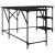 Birou, negru, 139x139x75 cm, lemn prelucrat GartenMobel Dekor