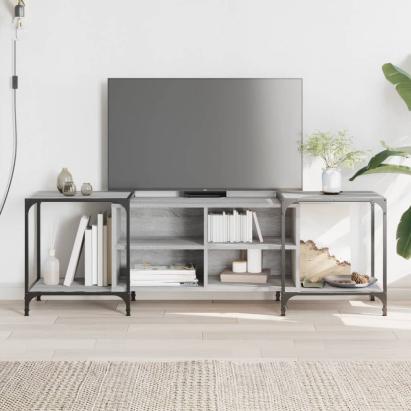 Comodă TV, gri sonoma, 153x37x50 cm, lemn prelucrat GartenMobel Dekor