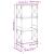 Bibliotecă cu 4 niveluri, negru, 59x35x132 cm, lemn prelucrat GartenMobel Dekor