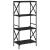 Bibliotecă cu 4 niveluri, negru, 59x35x132 cm, lemn prelucrat GartenMobel Dekor