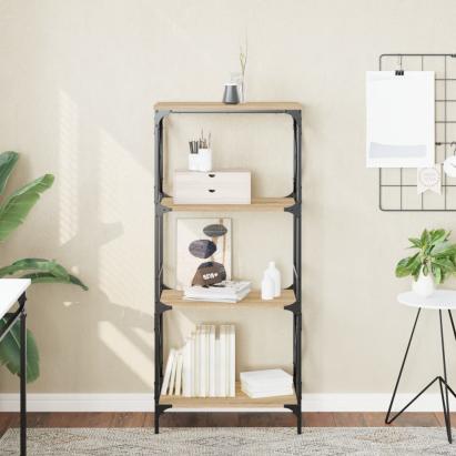 Bibliotecă 4 niveluri stejar sonoma 59x35x132 cm lemn prelucrat GartenMobel Dekor