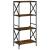 Bibliotecă 4 niveluri stejar afumat 59x35x132 cm lemn prelucrat GartenMobel Dekor
