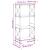 Bibliotecă cu 4 niveluri gri sonoma 59x35x132 cm lemn prelucrat GartenMobel Dekor