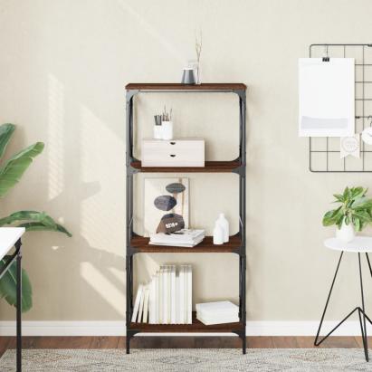 Bibliotecă 4 niveluri, stejar maro 59x35x132 cm, lemn prelucrat GartenMobel Dekor