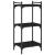 Bibliotecă cu 3 niveluri, negru, 40x30x86 cm, lemn prelucrat GartenMobel Dekor