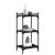Bibliotecă cu 3 niveluri, negru, 40x30x86 cm, lemn prelucrat GartenMobel Dekor