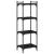 Bibliotecă cu 4 niveluri, negru, 40x30x120 cm, lemn prelucrat GartenMobel Dekor