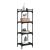 Bibliotecă cu 4 niveluri, negru, 40x30x120 cm, lemn prelucrat GartenMobel Dekor