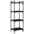 Bibliotecă cu 4 niveluri, negru, 40x30x120 cm, lemn prelucrat GartenMobel Dekor