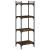 Bibliotecă 4 niveluri stejar afumat 40x30x120 cm lemn prelucrat GartenMobel Dekor