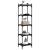 Bibliotecă cu 5 niveluri, negru, 40x30x154 cm, lemn prelucrat GartenMobel Dekor