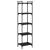 Bibliotecă cu 5 niveluri, negru, 40x30x154 cm, lemn prelucrat GartenMobel Dekor