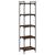Bibliotecă 5 niveluri stejar afumat 40x30x154 cm lemn prelucrat GartenMobel Dekor