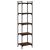 Bibliotecă 5 niveluri, stejar maro 40x30x154 cm, lemn prelucrat GartenMobel Dekor