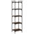 Bibliotecă 5 niveluri, stejar maro 40x30x154 cm, lemn prelucrat GartenMobel Dekor