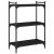 Bibliotecă cu 3 niveluri, negru, 60x30x86 cm, lemn prelucrat GartenMobel Dekor