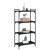 Bibliotecă cu 4 niveluri, negru, 60x30x120 cm, lemn prelucrat GartenMobel Dekor