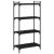 Bibliotecă cu 4 niveluri, negru, 60x30x120 cm, lemn prelucrat GartenMobel Dekor