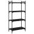 Bibliotecă cu 4 niveluri, negru, 60x30x120 cm, lemn prelucrat GartenMobel Dekor