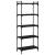 Bibliotecă cu 5 niveluri, negru, 60x30x154 cm, lemn prelucrat GartenMobel Dekor