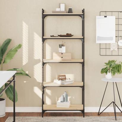 Bibliotecă 5 niveluri stejar sonoma 60x30x154 cm lemn prelucrat GartenMobel Dekor