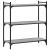 Bibliotecă cu 3 niveluri gri sonoma 80x30x86 cm, lemn prelucrat GartenMobel Dekor