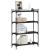 Bibliotecă cu 4 niveluri, negru, 80x30x120 cm, lemn prelucrat GartenMobel Dekor