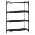 Bibliotecă cu 4 niveluri, negru, 80x30x120 cm, lemn prelucrat GartenMobel Dekor