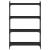 Bibliotecă cu 4 niveluri, negru, 80x30x120 cm, lemn prelucrat GartenMobel Dekor