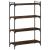 Bibliotecă 4 niveluri stejar afumat 80x30x120 cm lemn prelucrat GartenMobel Dekor