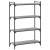 Bibliotecă cu 4 niveluri gri sonoma 80x30x120 cm lemn prelucrat GartenMobel Dekor