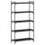 Bibliotecă cu 5 niveluri, negru, 80x30x154 cm, lemn prelucrat GartenMobel Dekor