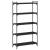 Bibliotecă cu 5 niveluri, negru, 80x30x154 cm, lemn prelucrat GartenMobel Dekor